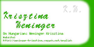 krisztina weninger business card